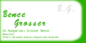 bence grosser business card